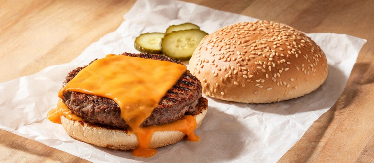 Build this classic: what cheese is traditional on a standard American diner smash burger?