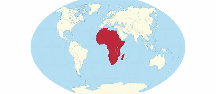 Let’s take a bite out of global geography: which giant landmass is highlighted on this map?