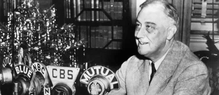 Let's serve up a slice of media history: which U.S. President was the very first to have his face broadcasted on a television screen?